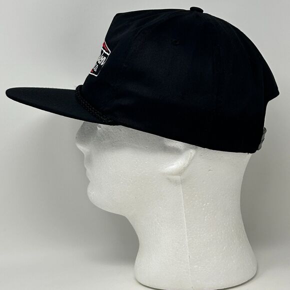 Vintage Washington Construction Co Hat Baseball Cap Rope Corded Snapback Black - Picture 6 of 9